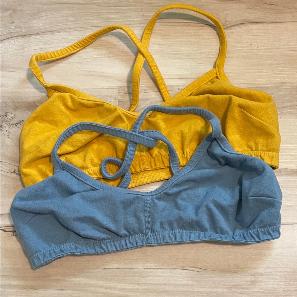Yellow and Blue Bralette Set
